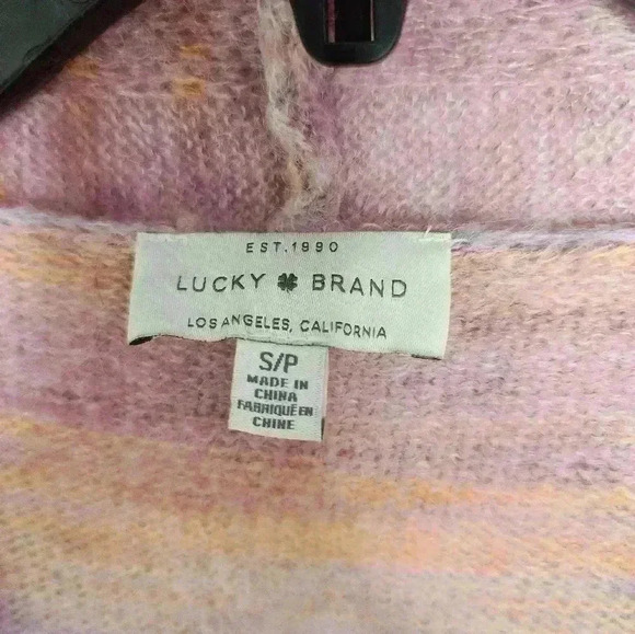 Lucky Brand Woman's Pink Blush Space Dye Lightweight Wrap Sweater Size Small - Picture 3 of 4